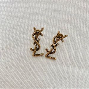 YSL Yves Saint Laurent Logo Earrings SLP